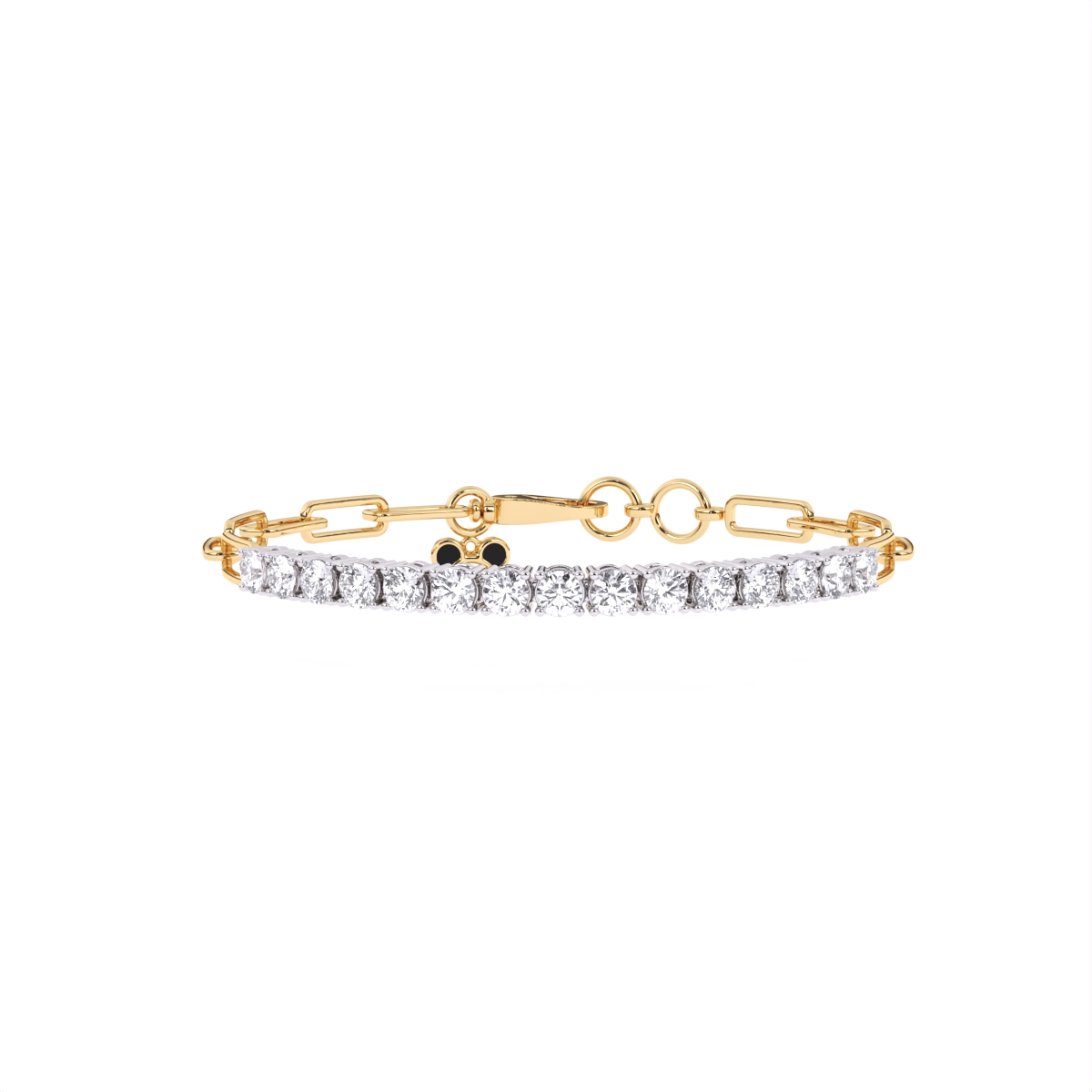Round Link Lab Diamond Bracelet